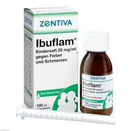 Ibuflam Kindersaft 20mg/ml gegen Fieber u.Schmerz.